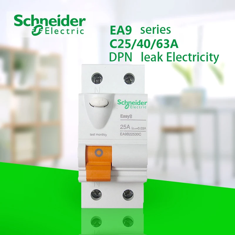 AC 2P C25A 40A 63A 30MA Leakage circuit breaker protection switch Residual current operation protection device 230 VAC 50Hz