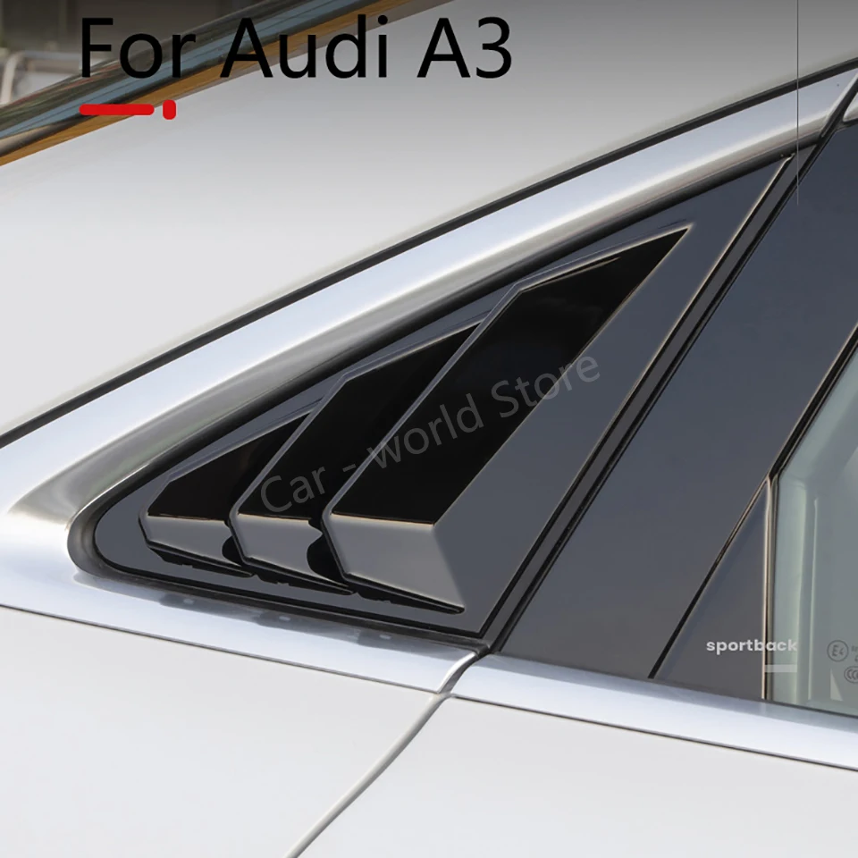 

Накладки на задние окна автомобиля для Audi A3 8Y стильные жалюзи из углеродного волокна чехол подходит для задних жалюзи audi a3 2021 внешние автомобильные аксессуары