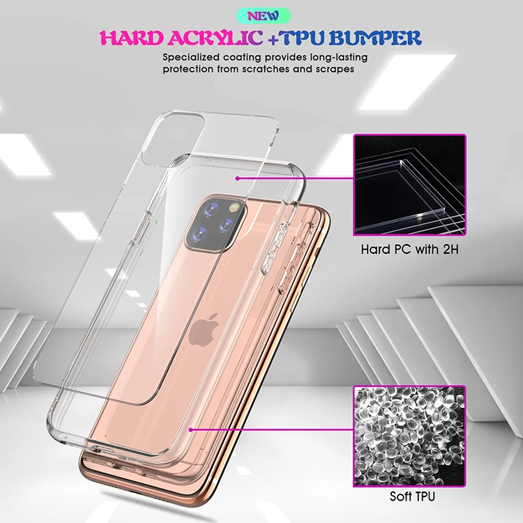 200 pcs For  Samsung S11 S11e S11 plus Case Crystal Clear Shockproof TPU+ Hard Acrylic Back Cover