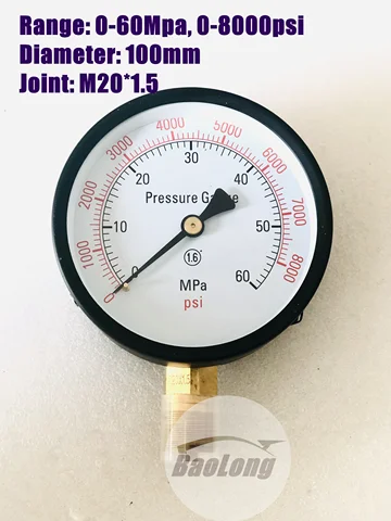 Манометр для дизельных форсунок S60h, измеритель давления 0-8000psi, тестовый инструмент, 0-60 МПа