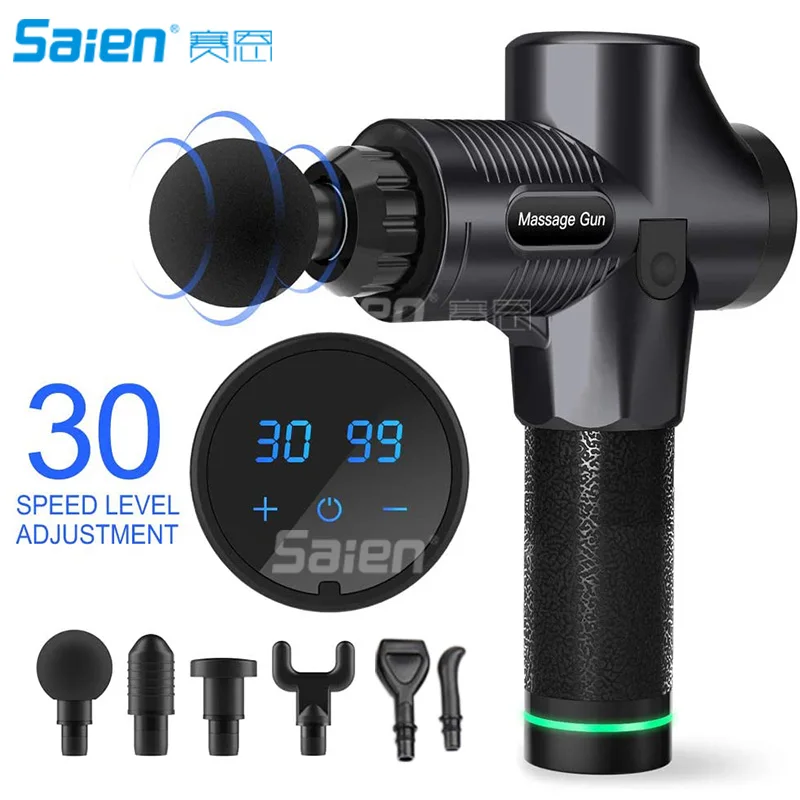 

Massage Gun, Deep Muscle Relaxation Percussion Massager Gun, 6 Massage Heads for Body Aches, Pain, Muscle Recovery
