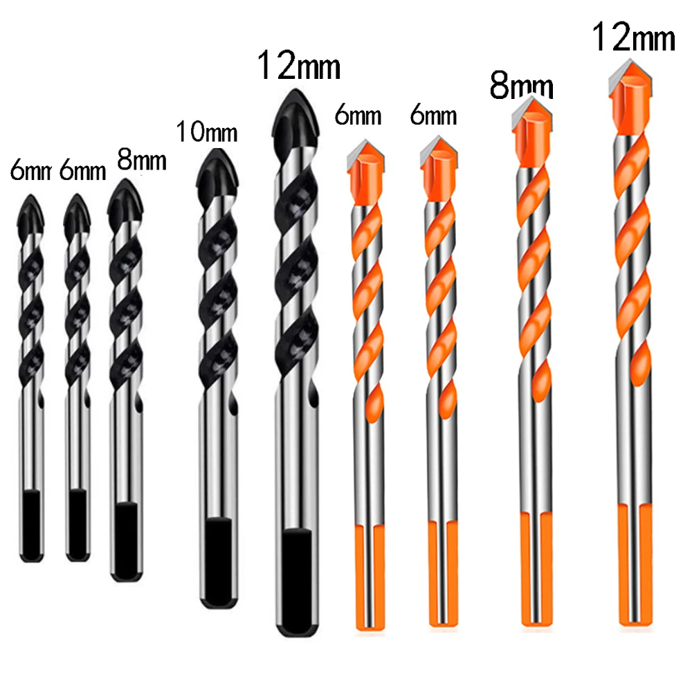 5pcs/bag High quality  Multi-functional glass Drill Bit  Set for Tile Concrete Brick Glass Plastic Wood Stone