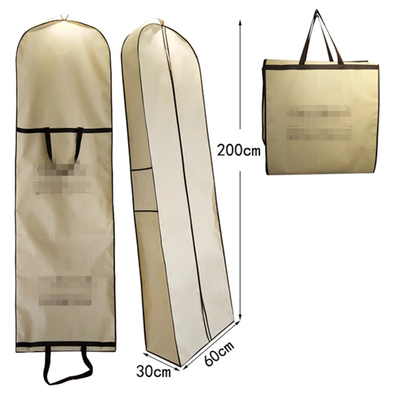 Portable Wedding Dress Dust Cover Handle Bag Protection For Bridal Gown New Arrival 200cm Long