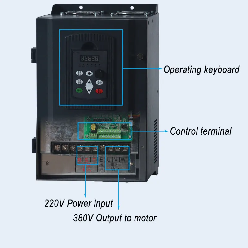 Imagem -05 - Conversor de Frequência com Frequência Variável Inversor Vfd Entrada 1hp ou 3hp 220v 380v 15kw 15 kw 22kw 30kw