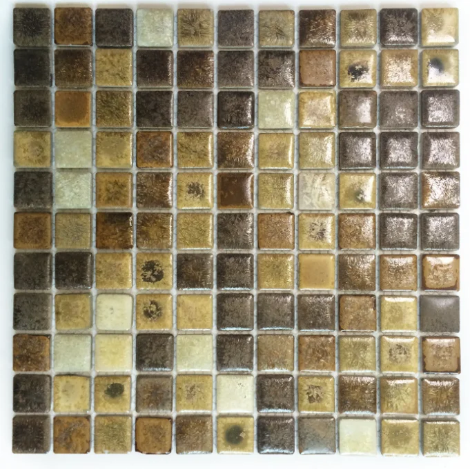 11 PCS Brown Beige Coffee Caramel Porcelain Ceramic Walll Tile Backsplash Bathroom Kitchen Mosaic Tiles SSD059