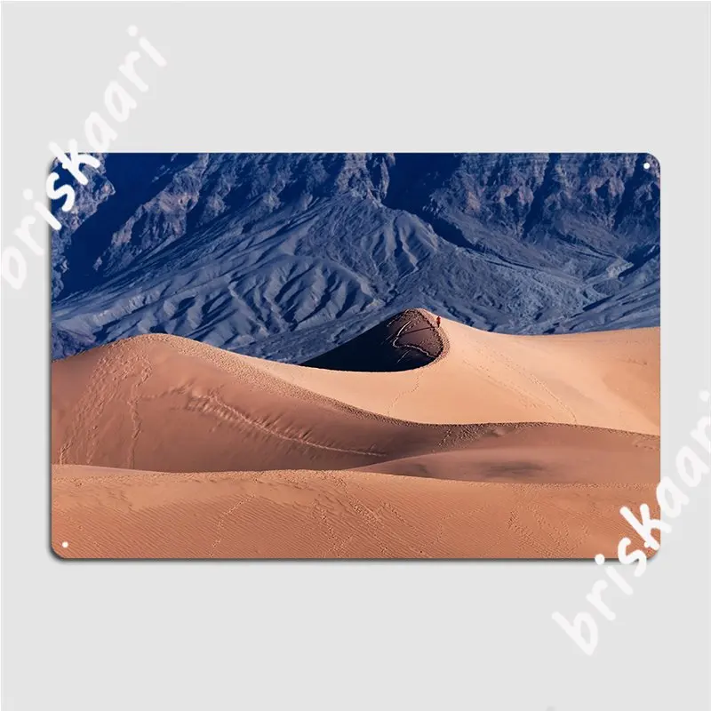 Sunrise Over Mesquite Flat Sand Dunes Poster Metal Plaque Wall Mural Living Room Personalized Wall Decor Tin Sign Poster