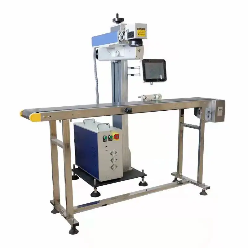 Hot Sales Desktop Raycus Fiber Laser Markering Machine Voor Metaal Staal Aluminium Graveren Met 20W 30W 50W 60W Laser Marker