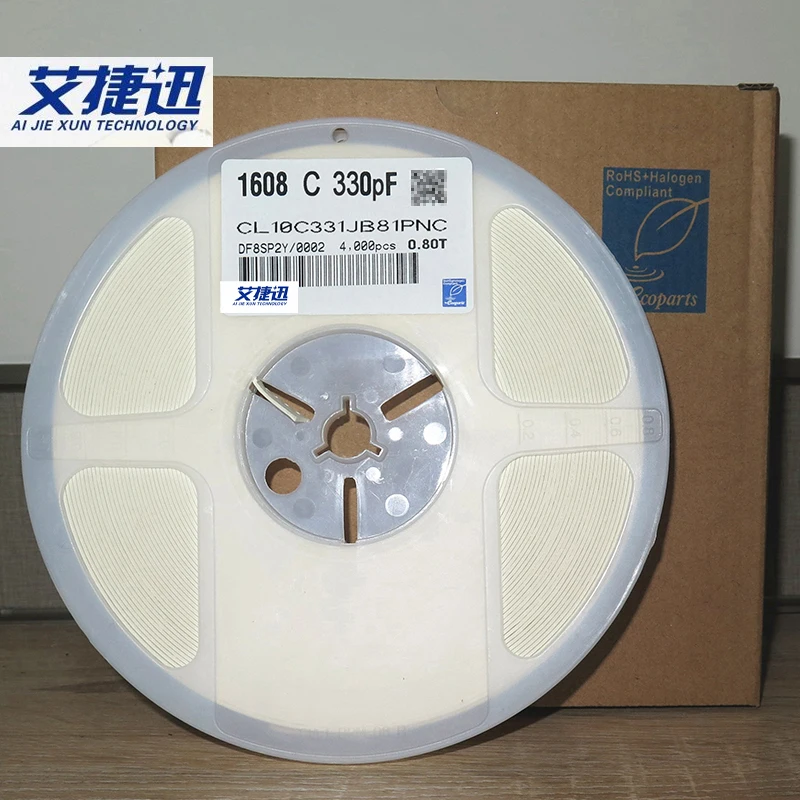 

4000/Reel CL10C331JB81PNC 0603 330pF 331J 50V ±5% C0G CHIP Capacitance