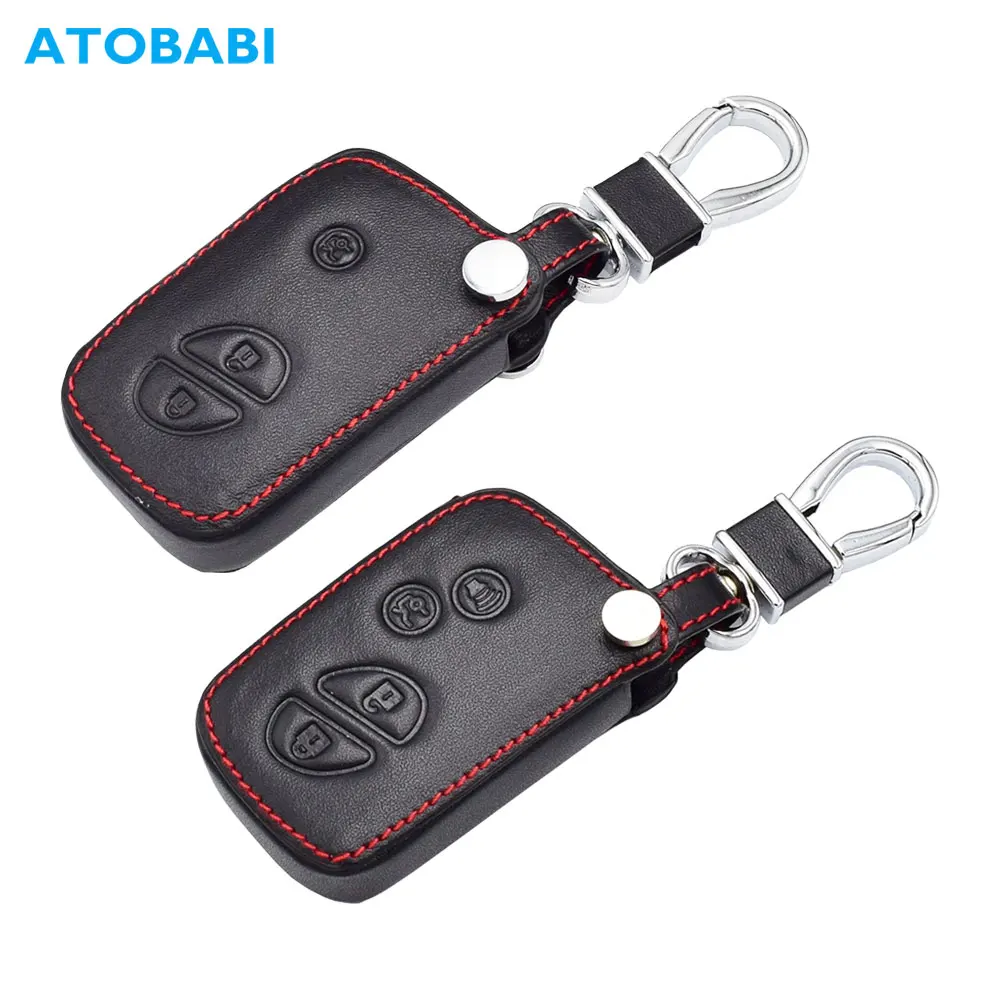 Leather Car Key Cover For Lexus ES 300h 250 350 IS GS CT200h RX CT200 ES240 GX400 LX570 RX270 Smart Keychian Remote Fob Case Bag