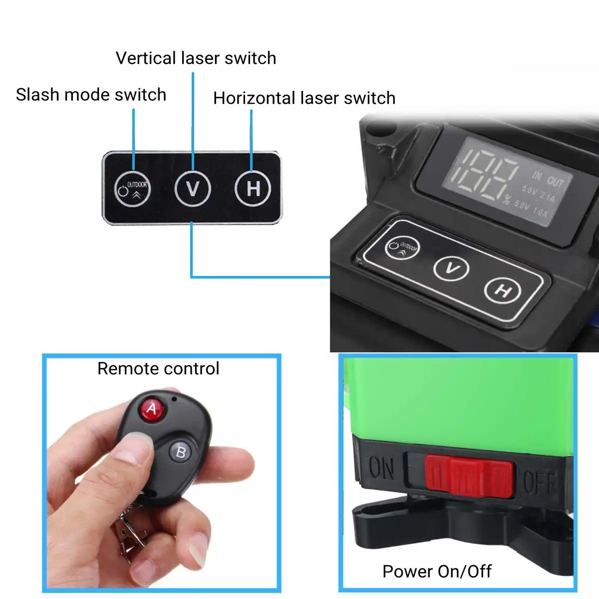 16 Line 360 Horizontal Vertical Cross 4D Green Light Laser Level Auto Self-Leveling Super Powerful Laser Beam Laser Levels