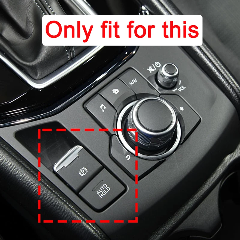 Car Handbrake Parking Switch Cover Auto Hold Sticker Trim for Mazda 3 Axela CX-5 CX5 LHD Accessories 2017 2018 2019 2020 2021