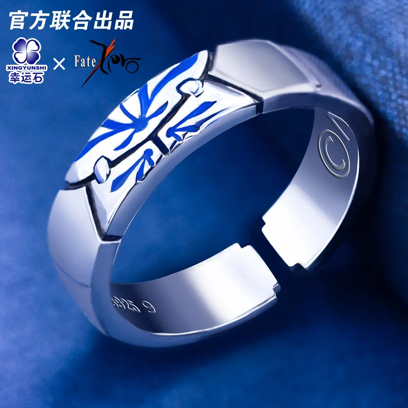 

Fate Zero Saber Ring Silver 925 Sterling Jewelry FGO Anime Chararcter Fate Saber Figure Model FZ