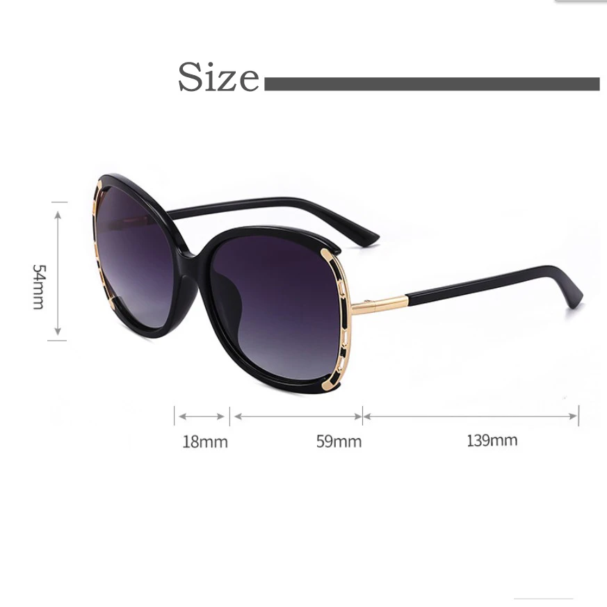 LMAOCLAN Polarized Sunglasses Women Ladies Gradient Sun Glasses Female Vintage Oversized Eyewear UV400