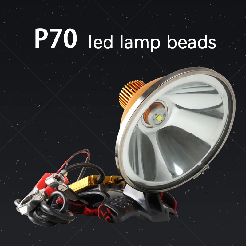 Portable Outdoor Headlight Powerful P70 Focusable Hunting Lamp 12V Waterproof Fishing Light