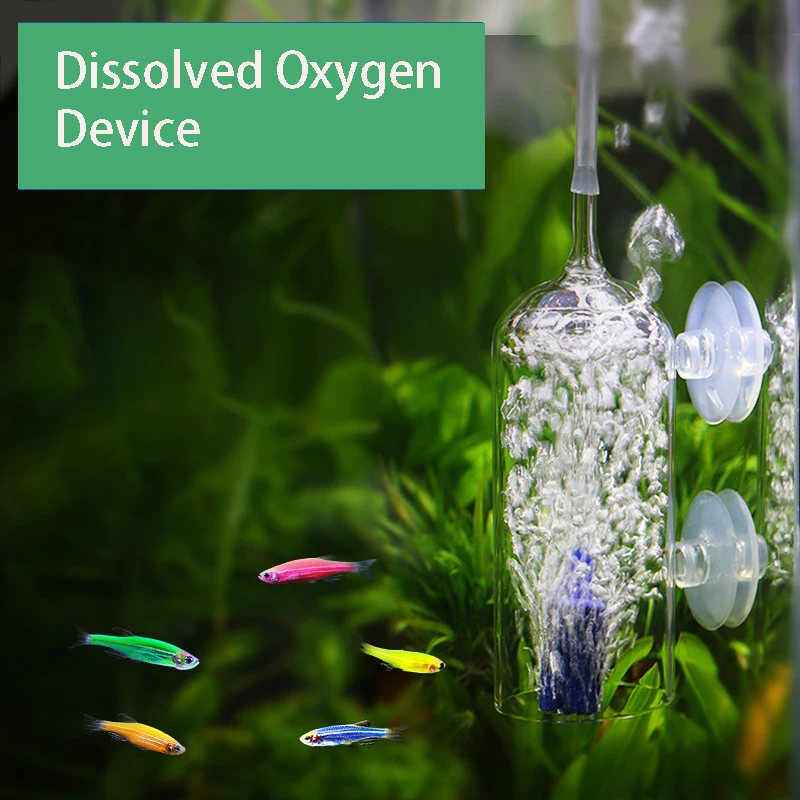 خزان عشب الماء كريستال زجاج جهاز الأكسجين المذاب مكافحة رغوة رش حجر الغاز خزان الأسماك الأكسجين جهاز الأكسجين المذاب #2