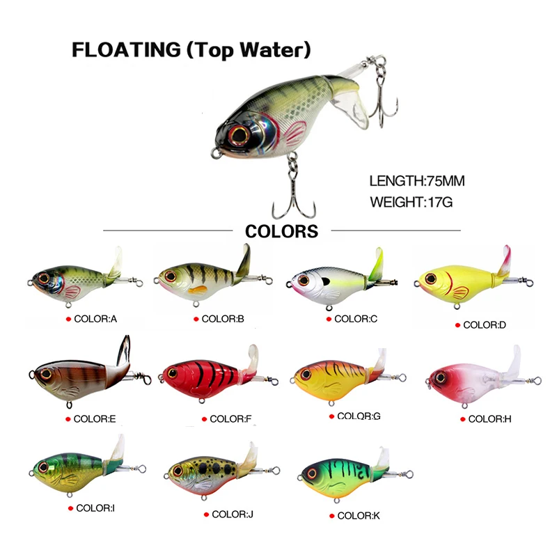 Peche Señuelo Giratorio Flotante para Lubina – Cebo de arrastre eficaz - imagen 5