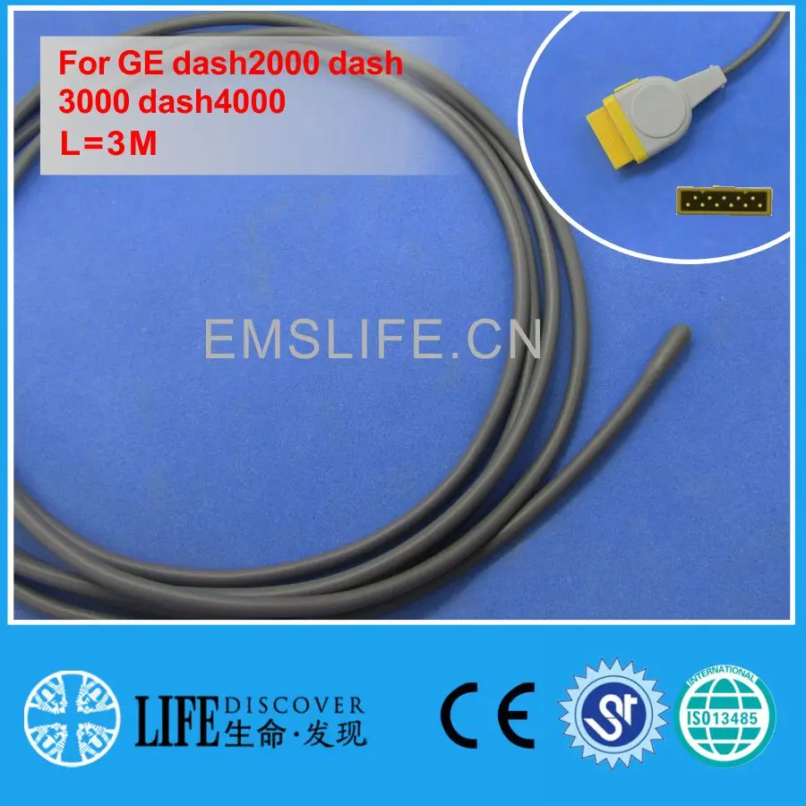 2019-Pediatric esophageal or rectal temperature probe for GE dash2000 dash3000 dash4000 patient monitor