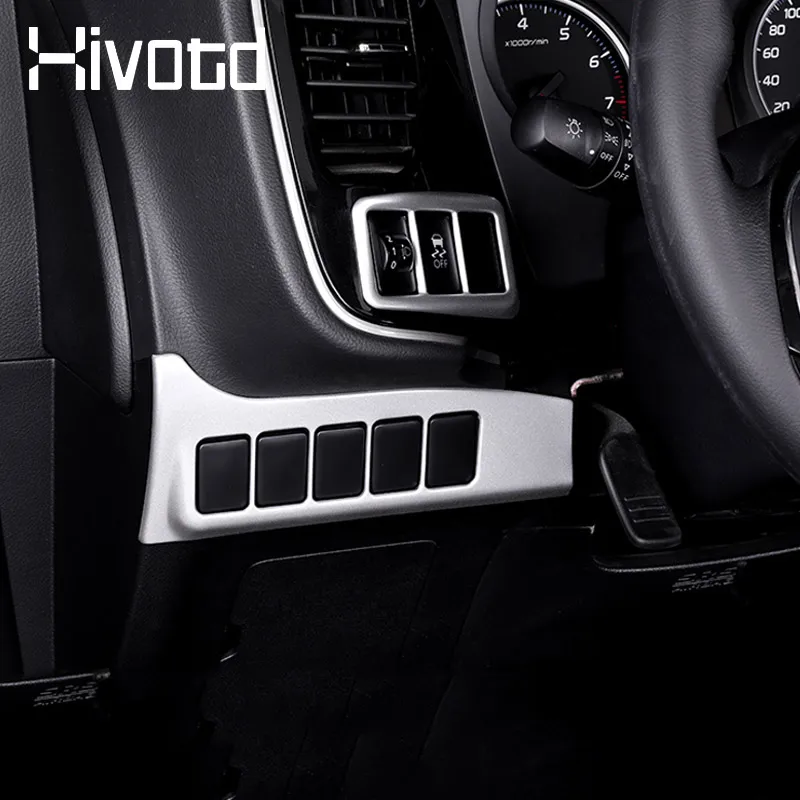 Car Console Headlights Button Cover Trim Stickers Decoration Interior Supplies Accessories For Mitsubishi Outlander 3 2016-2022