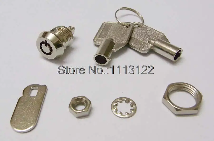 MS905 Small Tubular Key Cam Lock Mini Cam Locks for Computer Case Small Round key Cam Locks for Enclosure 1/2 Key Pull-1 Pc