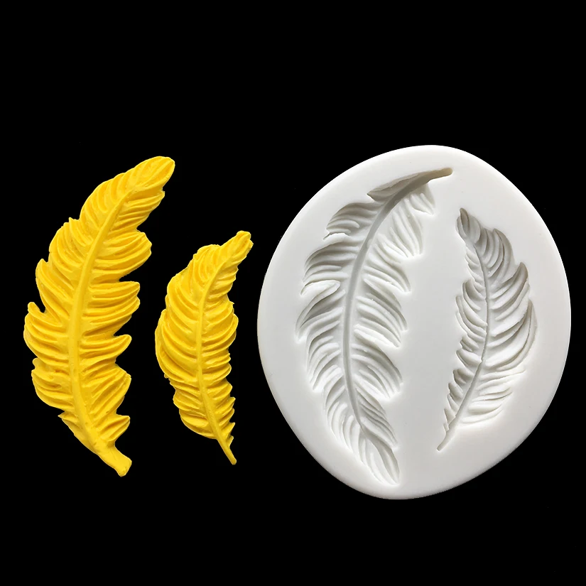 Feather Silicone Mold Sugarcraft Chocolate Cupcake Fondant Cake Decorating Tools