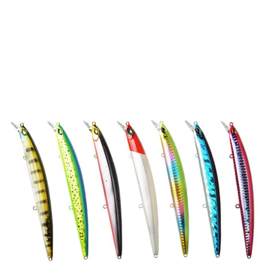 TOMA Suspend Minnow Fishing Lure 145mm 20g Wobbler Long Cast Depth 0-1.5m Crank bait Sea Bass Fishing Bait 3 Treble Hooks