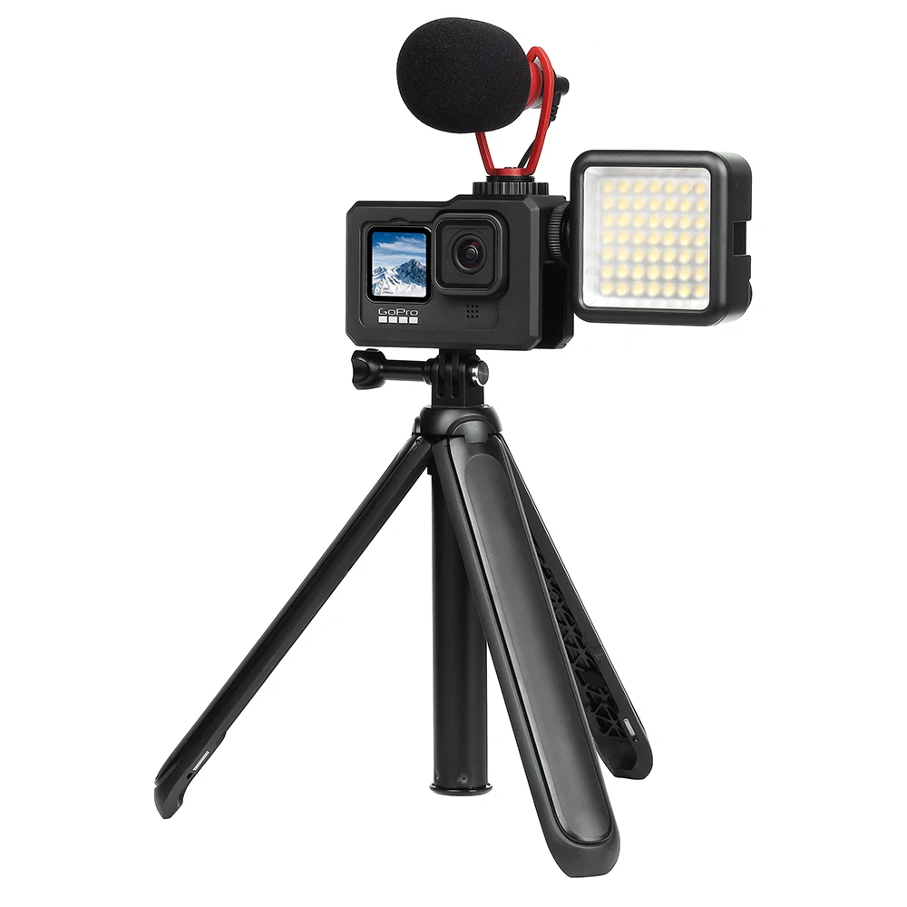 ل GoPro بطل 9 الأسود واقية غطاء قفص معدني الحذاء البارد جبل ل الذهاب برو 9 GoPro9 Hero9 اكسسوارات