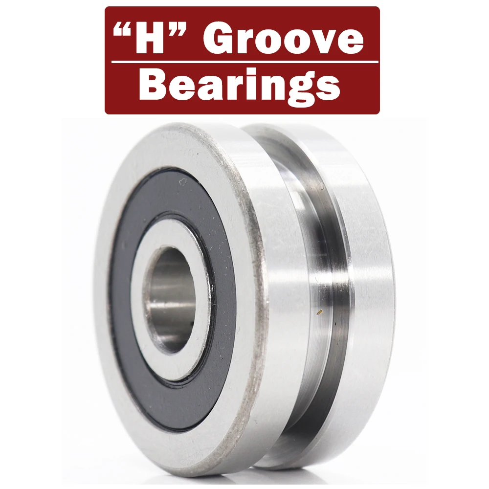 

H Groove Bearing ( 1 PC ) 12*42*19 mm Steel Bearing Rollers H8/4 H9/4 H10/4 H11/4 H12/4 Slide Guide Bearings U Wheel Pulley