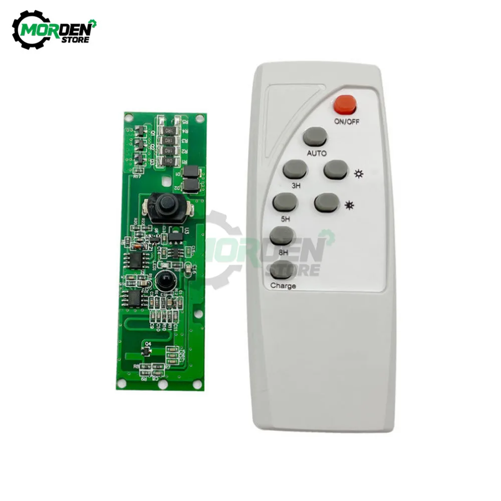 3.2V 3.7V light control + radar body induction solar lamp circuit board solar LED driver board With remote control