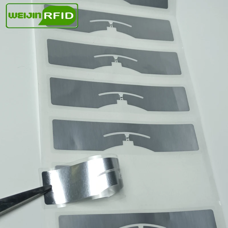 Imagem -02 - Rfid Tag Uhf Adesivo Estrangeiro 9654 9954epc 6c Embutimento Molhado Hihiggs9 500 Peças Adesivo Etiqueta Passiva