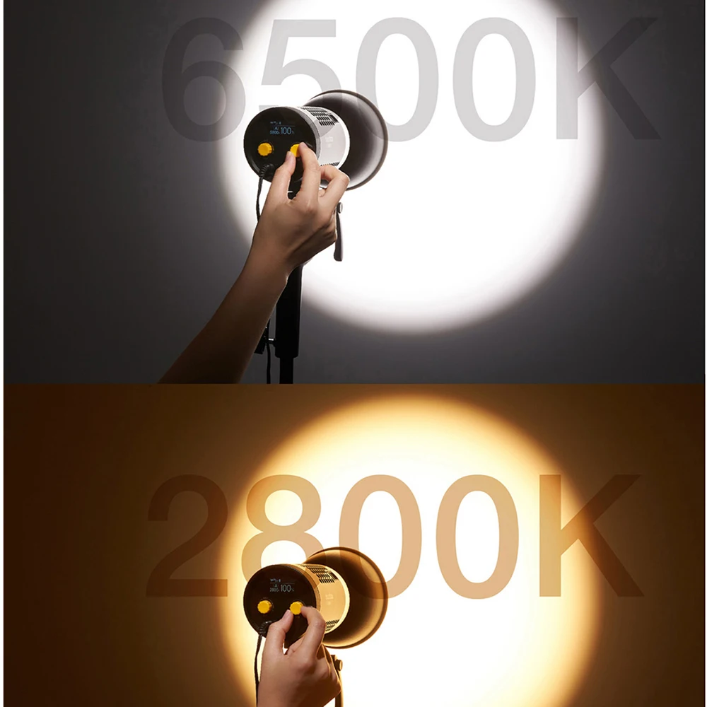 Godox ML60Bi Bi-color 60W portátil LED luz de vídeo CRI96 + 2800K-6500K modo silencioso suporte fonte de íon-lítio iluminação de preenchimento de fotos