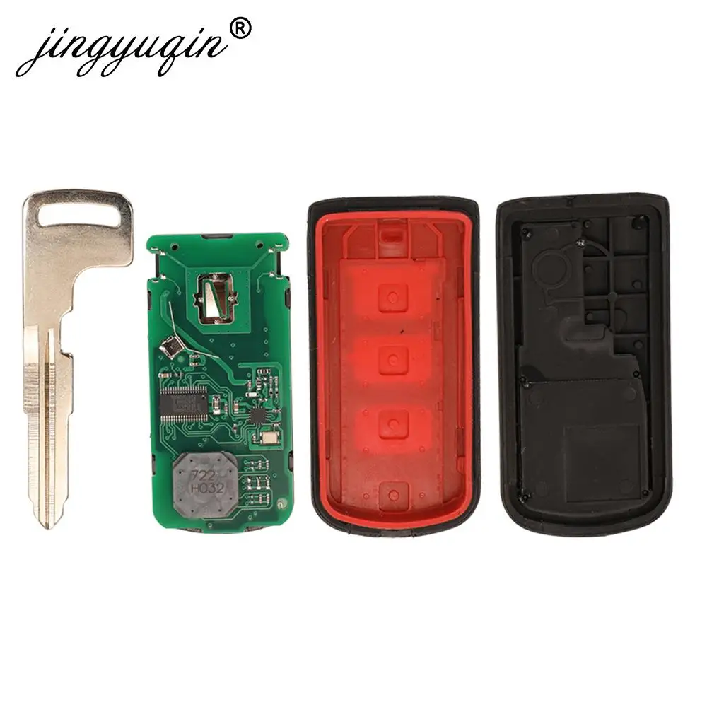 jingyuqin Smart Remote Key Fob 2BTN 433Mhz ID46 ID47 for Mitsubishi Lancer Outlander ASX G8D-644M-KEY-E / Montero L200 GHR-M004