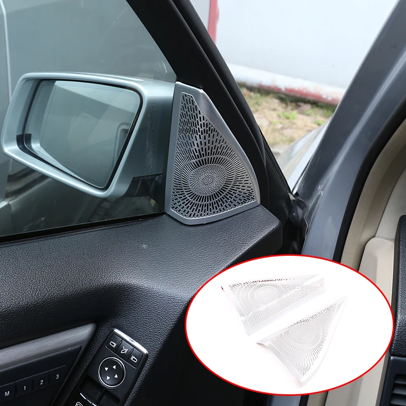

2 Pcs Aluminum Alloy For Mercedes Benz GLK X204 300 260 2008-2015 Door Speaker Cover Trim Sticker Car Accessories