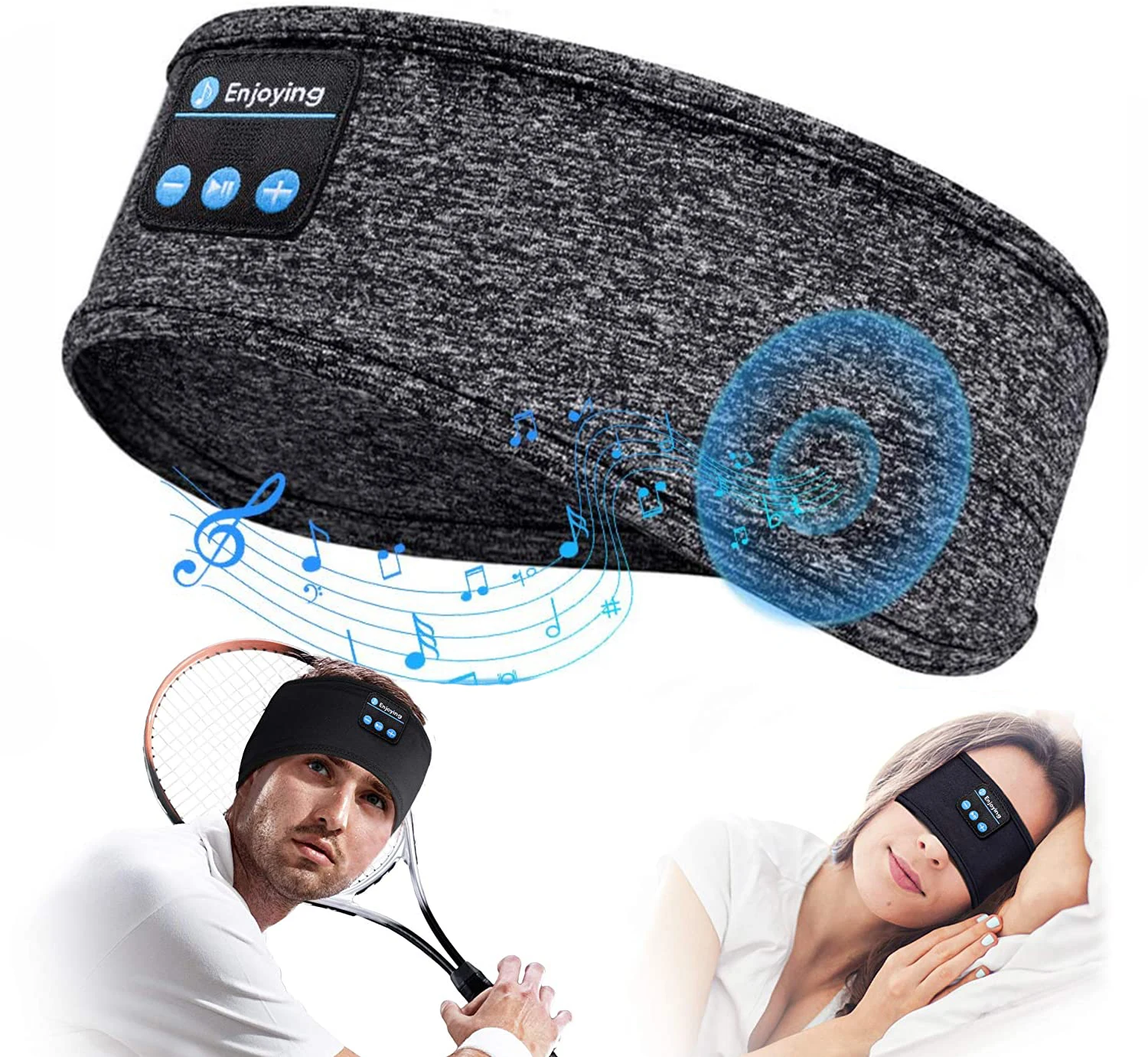 Wireless Sleeping Headphones Running Earphone Sleep Stereo Headset Sports Music Headband Eye Mask For Bluetooth Side Sleeper