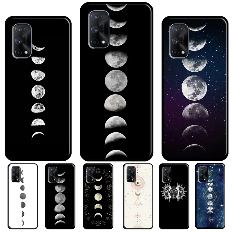 Moonlight Moon Phases Earth For Realme 10 11 Pro Plus GT Neo 5 C55 C35 C33 C31 C30 C21Y OnePlus Nord CE 2 3 Lite Case