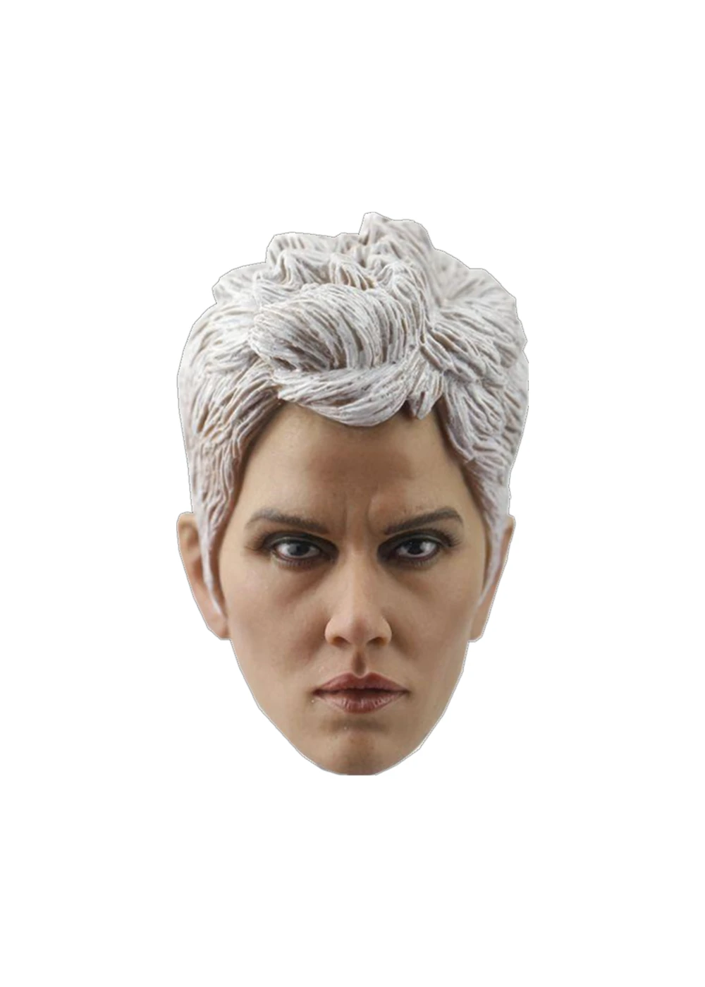 1/6Ratio Head Carving Storm Female Oro Monroe White Hair Female Model PVC Curly  Suitable  12Inch Action Figure Body Doll