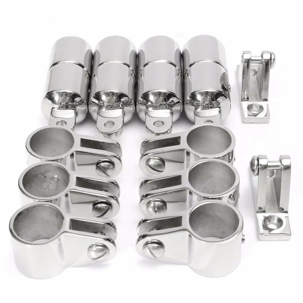 ISURE MARINE 316 Stainless Steel 4-Bow Bimini Top Boat Fittings Marine Hardware Set Yacht Accessories 16pcs