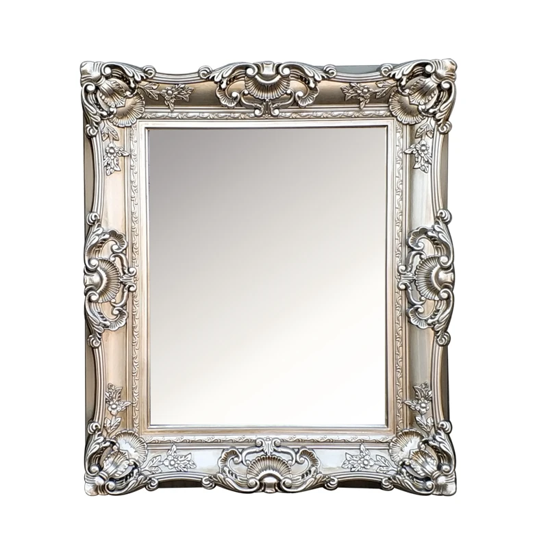 

European Style Luxury Bathroom Fitting Makeup ABS Frame With Mirror, Clothing Store, Wall Hanging Decorative Mirror