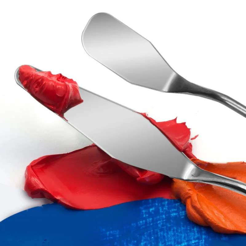 Палетка масляных красок, инструмент для рисования, скребок, скребок, нож для текстурного искусства, лопатка для рисования, шпатель для рисования акварелью, студенческий пигмент