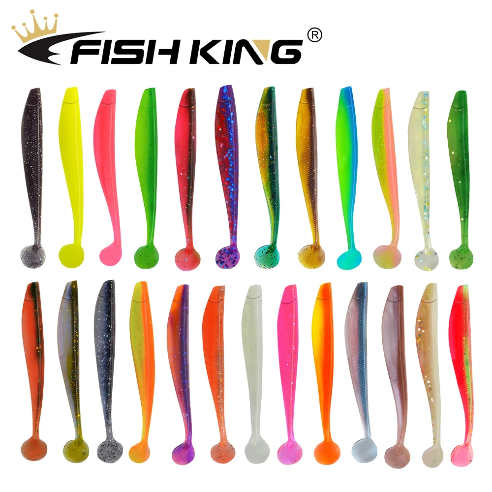 FISH KING New Shad Fishing Lure Soft Lure 90mm 120mm 160mm Wobblers Odor Attractant Carp Silicone Bait Pike Bass Artificial Bait