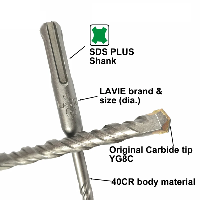 Imagem -02 - Lavie-serra Elétrica Peça 10 12 Hss Plus Furadeira 110 mm 160 mm Brocas para Parede Tijolo Alvenaria
