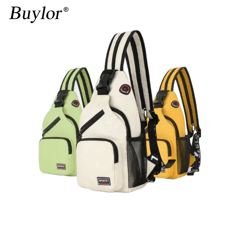 Buylor New Oxford Chest Bag Women Casual Boy Girl Small Backpack Large Capacity Man Shoulder Bag Multifunctional Sports Rucksack