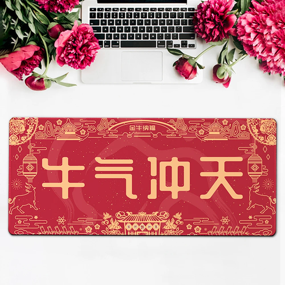 Imagem -03 - Elementos Chineses Poemas Antigos Pinturas Edifício Design Grande Mouse Almofada de Borracha Natural mm Engrossar Tamanho Grande Mousepads Tapete de Mesa