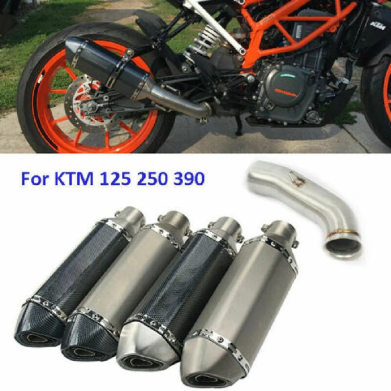 For 125 250 390 DUKE 125 250 390 RC390 2017 2018 Motorcycle Exhaust Tailpipe Middle Mid Link Pipe Muffler Tube