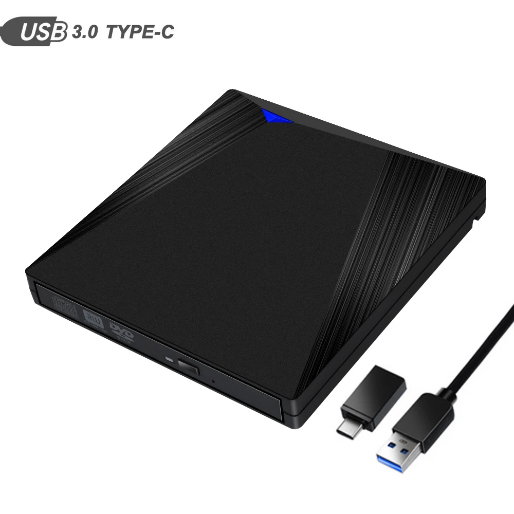 

Universal Type C USB 3.0 External DVD/CD/ VCD Burner RW SVCD Drive Player Optical Drive For Mac/PC/Apple Laptop/OS/Windows