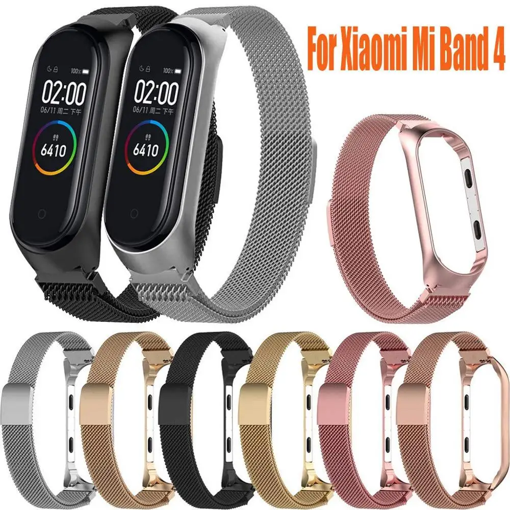 

Milanese Magnet Strap for Xiaomi Mi Band 4 Stainless Steel Smart Watch Band for Xiaomi band 4 Wristband Replacement Bracelet #SW