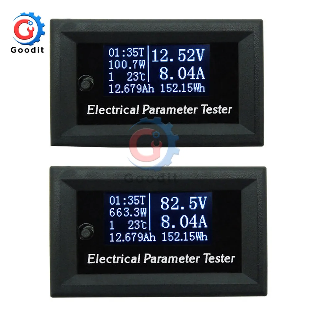 OLED 100 V/10A DC Voltmeter monitor tester Huidige Meter Charger voltage ampèremeter accu voeding capaciteit detectie