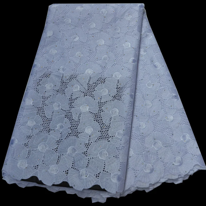 

(5yards/pc) high quality pure white Swiss voile lace latest embroidered African cotton lace fabric for wedding party CLP449