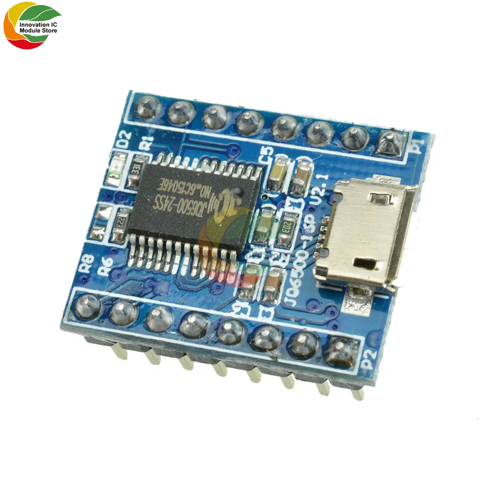 JQ6500 Voice Module Sound Board Micro USB DIP16 TTL UART Replacement 1 Pair of 5-channel MP3 Module Voice Standard 3.2-5V 20mA