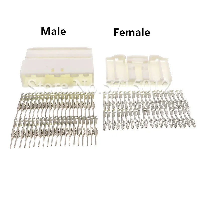 40 Hole 1674312-1 1318389-1 Female Male Automotive Connector Wire Cable Sockets With Terminals For Nissan