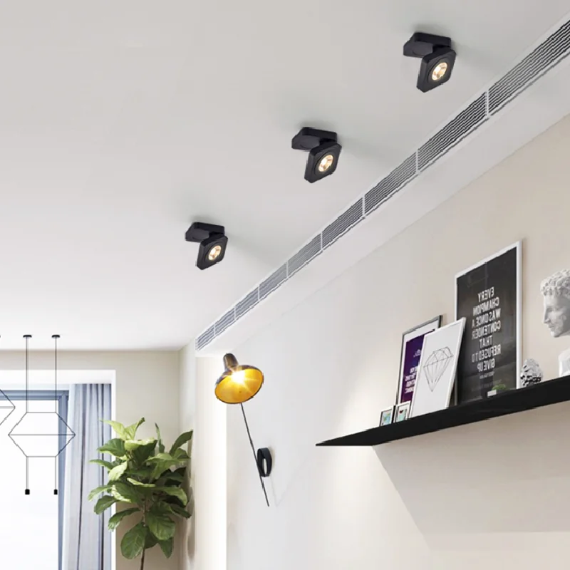 Luces LED empotradas con rotación plegable, lámparas de techo COB de 10W, 15W, 18W, para interiores y AC85-265V